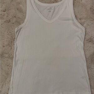 Caslon White Knit Tank Top